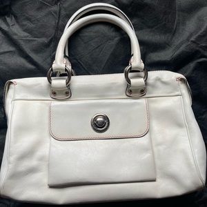 MARC JACOBS White Leather Handbag Purse